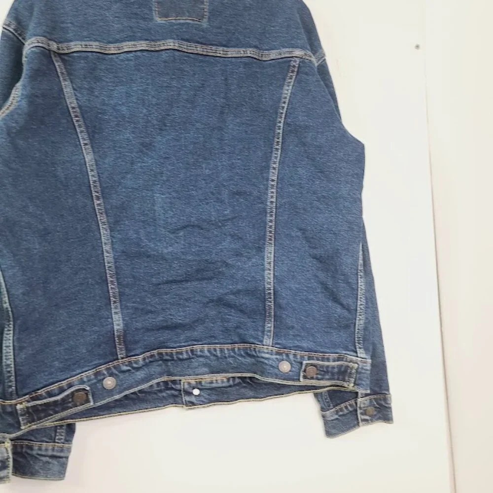 Levi's Men's Blue Denim Long‎ Sleeve Classic Button-Front Trucker Jacket Size L - Picture 3 of 7
